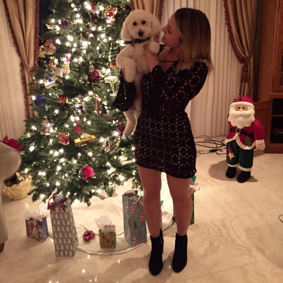 Free People Black Crochet Long Sleeve Dress - Picture 5 of 5